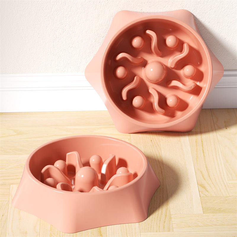 Neck Protection Slow Food Non-slip Easy To Clean Anti-choking Pet Bowl