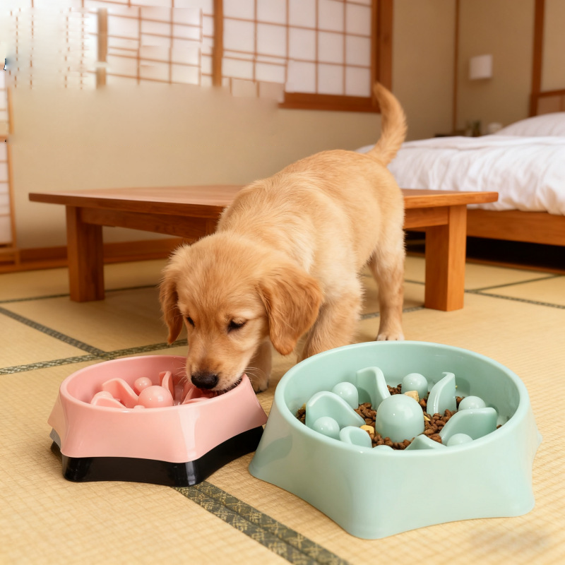 Neck Protection Slow Food Non-slip Easy To Clean Anti-choking Pet Bowl
